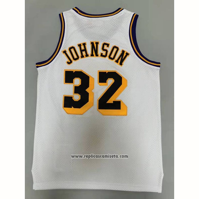 Camiseta Los Angeles Lakers Magic Johnson #32 Mitchell & Ness1984-85 Blanco
